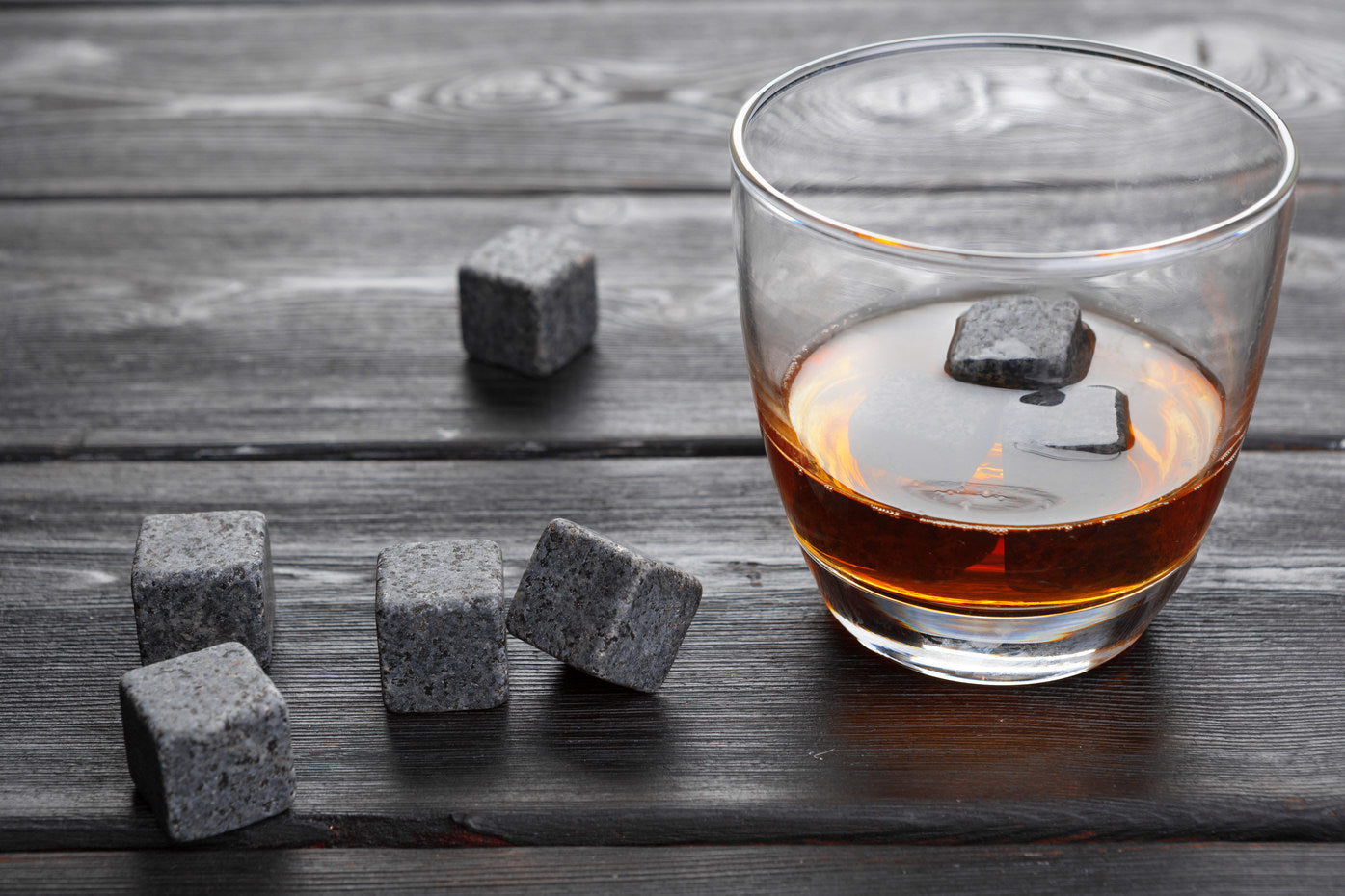 Whisky Stones in a glass of whisky