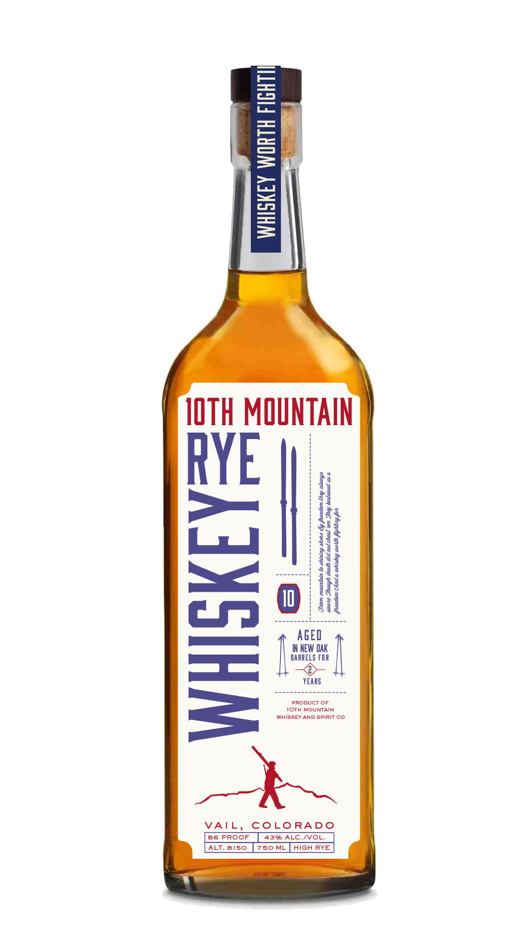 10th Mountain Rye Whiskey - 750ML – RackHouse Whiskey Club
