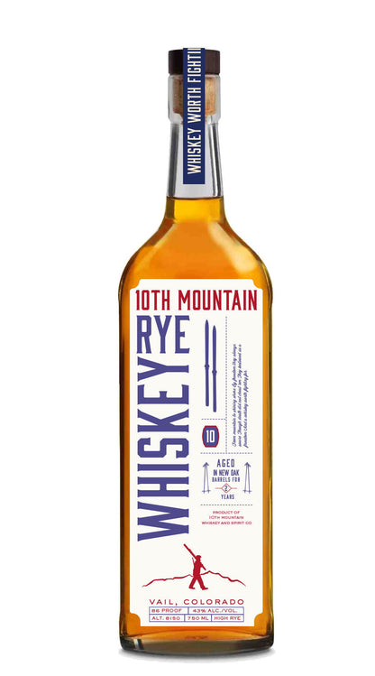 10th Mountain Rye Whiskey - 750ML – RackHouse Whiskey Club